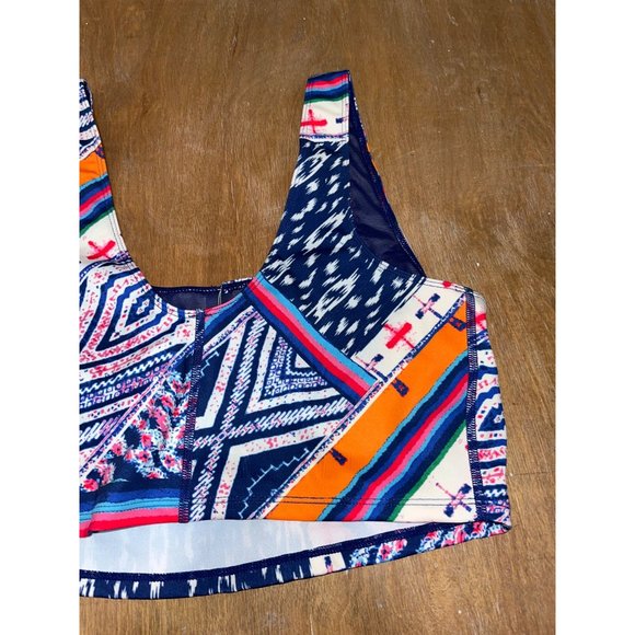 Free People Women's Sports Bra Top Size Large Training Gym NWT‎ Blue - Picture 3 of 7